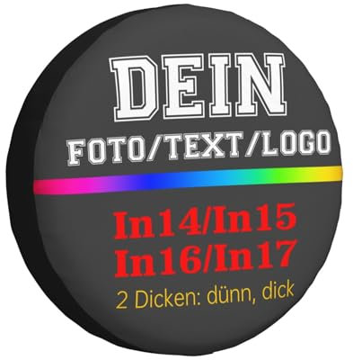 Personalisierte Foto-Reserveradabdeckung - Individuelle Reifenabdeckungen Fügen Sie Ihr Foto/Logo/Text, Wasserdicht Staubdicht, Universelle Reserveradabdeckung, Fotogeschenk, (16 inch)