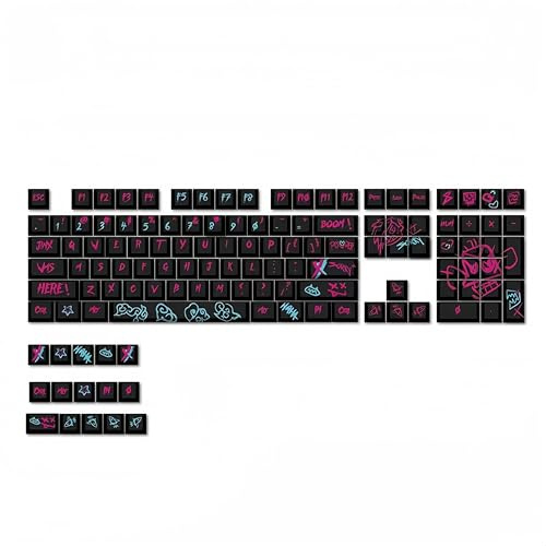 PHJEDXCM Lot de 108 touches mécaniques de jeu PC gravées au laser avec chaque portrait passif et compétences compatibles avec n'importe quel clavier mécanique