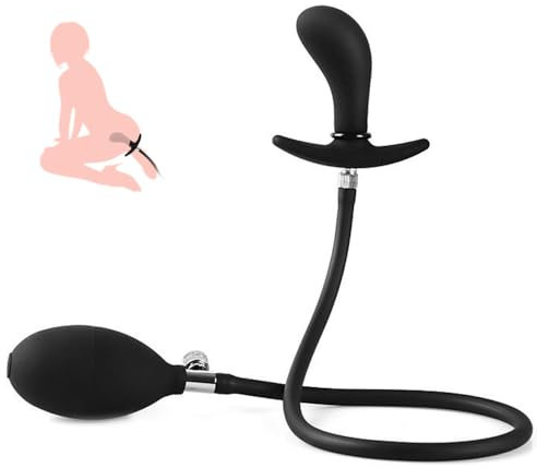 GKLWEJ Plug anale gonfiabile, plug gonfiabile in silicone liquido con pompa
