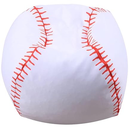HAPNBCELE Kids Bean Bag Soft Toy Storage Sofa Football Soccer Basketball Rugby Bedroom Accessories (Baseball-26inch/66cm)