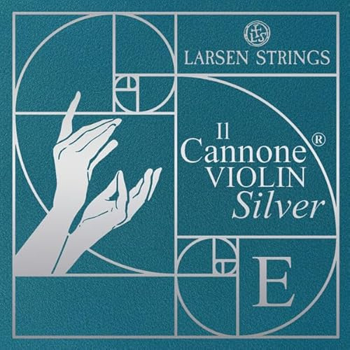 LARSEN STRINGS - Cuerdas para violín 4/4 - Il Cannone Silver - Cuerda individual MI silver: Acero cromado, Bola/Anillo, Bola removible