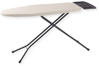 SensaHome Strykbord - Hopfällbart Strykbord med Ångstationhållare - 125x45 cm - Taupe