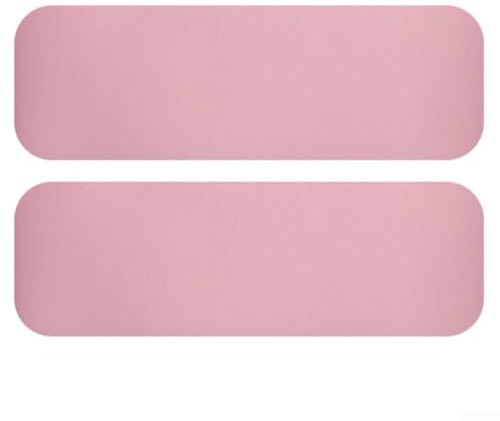 2 stycken stötdämpande löpbandsmattor för träningsutrustning, skummad bomull och silikonkonstruktion för brusreducering och golvskydd med halkfri botten (rosa)