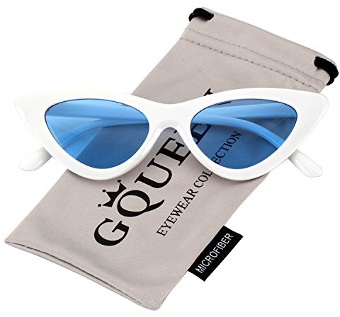 GQUEEN Vintage kattöga solglasögon damer Cateye retro 90-tal