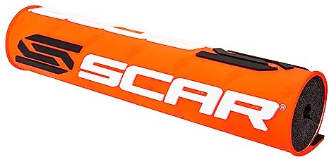 SCAR Mousse de Guidon 22 3D avec Barre Moto Cross Quad Dirt Bike Enduro Supermotard - Orange fluo