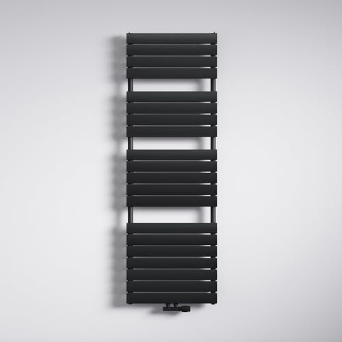Mai & Mai Badheizkörper Handtuchheizkörper Handtuchhalter Heizkörper bad flach 180x60cm in Anthrazit Seitenanschluss & Mittelanschluss Paneelheizkörper Horizontal Handtuchwärmer Badheizung
