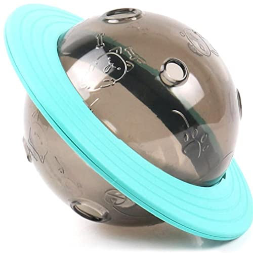 Juego de Perro 1pc platillo Volante del Vuelo de Discos Juguetes para Gatos Chew Fuga alimentador Slow Food Bola del Juguete Entrenamiento del Perrito (Azul)