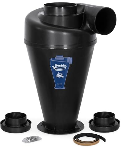 Oneida Air Systems Cyclone Attachment for Single Stage 0.5-3HP Dust Collector, 4/5 DIY - Portable Attachments and Accessories for Home and Woodworking Space Cleaning