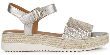 Geox D EOLIE F, Sandali con Zeppa Donna, Bronzo, 41 EU