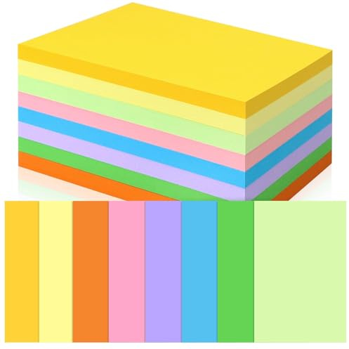 Tecmisse 320 PCS Index Cards 4 x 6, Blank Colorful Index Card Thick Flash Card for Studying, Note Cards, Flashcards Coored, Office School Supplies