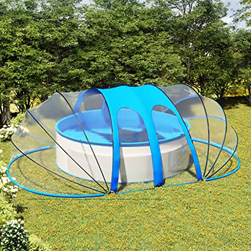 Articles de maison, dôme de piscine ovale 620 x 410 x 205 cm, meubles de costume