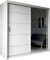 FURNITUREWAVE Vista Double Sliding Door Mirror cupboard, 2 Door cabinet with Hanging Rails & Adjustable Shelves, Space Saving Wardrobe for Bedroom (White, 120cm)