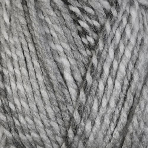WoolCraft Pebble Chunky Knitting & Crochet Yarn, Great Value Yarn with 36 Colour Combinations in The Range, 100% Acrylic, 320 Metres, 200g Balls, Single Ball, Grey