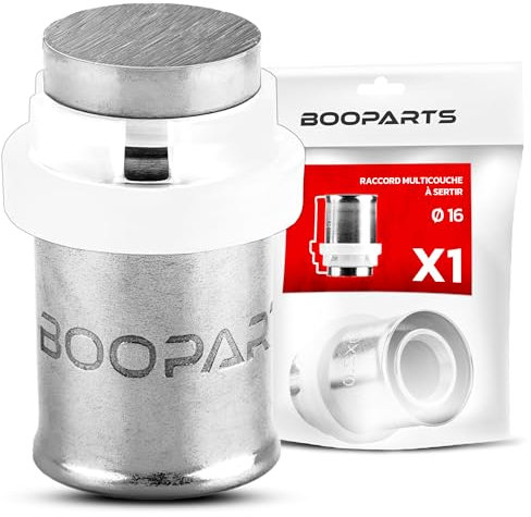 BOOPARTS - Raccordo multistrato 16 a crimpare contorno TH - tappo/raccordo/punta robusta e impermeabile per l'impianto idraulico.