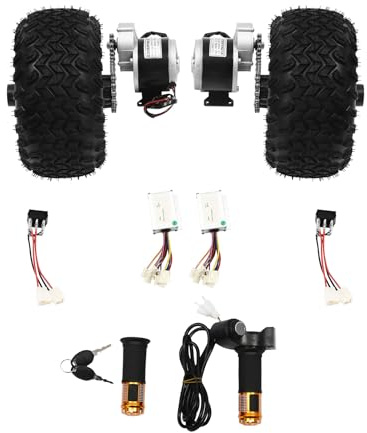 SICHENSH Kit de conversion de chariot électrique 250 W - Kit de 250 W - Kit de roues doubles de 250 cm - Pour vélo de plage électrique - Kit de roues de 250 cm pour petits karts et scooters de