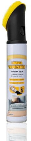 BESCH Limpiador Tapicería Espuma Seca para Coche y Hogar con Cepillo Integrado - Limpia Sofás, Alfombras, Sillones, Fórmula Anti-Olor y Fragancia Fresca – Limpieza Profunda de Tejidos