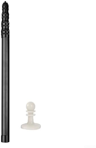 Zilimontt Mât de bâche en fibre de carbone 3K, mât de support télescopique réglable pour tente de camping en plein air avec sac de rangement (2 mètres)