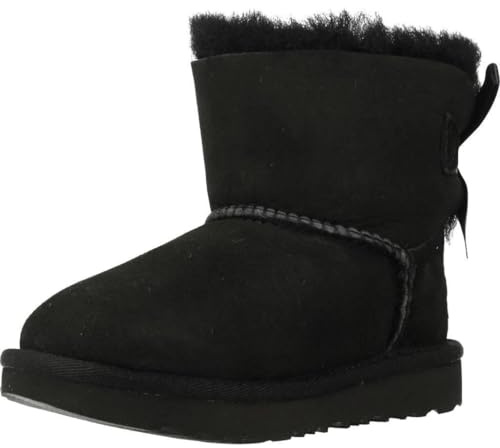 UGG MINI BAILEY BOW II Botte à enfiler Mixte enfant Noir Foncé 25 EU