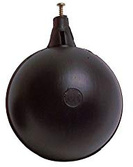 SFERA PER GALLEGGIANTE 5 COPPIGLIE AD ASTA PIATTA D. 120 mm RUBINETTO