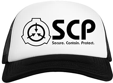 SCP Secure Contain Protect Casquette De Baseball Unisexe Blanche Et Noire Baseball Cap Unisex Black White