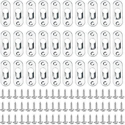 30 Piezas Fija Cuadros 45*15mm Herrajes Colgar Muebles Cocina Anclaje Pared Soporte Espejo Pared Ganchos Para Colgar Cuadros Para Marcos de Fotos,Espejos,Remaches