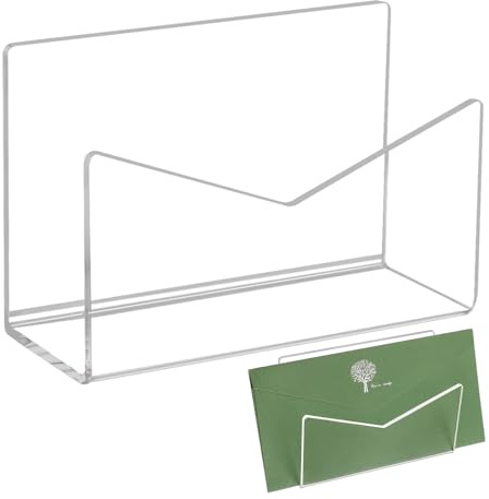 Pacienjo Organisateur de courrier,Porte-Lettres d’enveloppe Acrylique | Trieur de courrier portatif en Acrylique, pour comptoir, Bureau, école, Maison, Bureaux