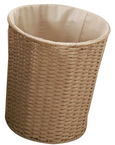 Ciieeo Corbeille à Déchets En Rotin Tissé Multifonction, Taille Moyenne, Matériau Naturel Rotin, Légère Et Écologique, Pour Chambre à Coucher Cuisine, Panier De Rangement Polyvalent