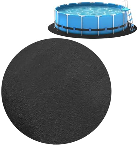 Pool Bodenplane, Runde Poolunterlage, Swimmingpool Bodenschutzplane Bodenmatte, Anti-Rutsch & UV-Stabil & Reißfest Pool Ground Cloth, Poolmatte Für Pannenkratzer Durchmesser 3,7 M/4,6 M/5,5 M/7,6 M