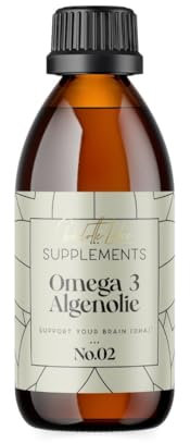 Huile d'algues pure oméga-3 150 ml – Charlotte Labee Supplements – Contient de l'EPA et du DHA – 100% naturelle et conditionnée de manière durable