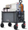 COMLAX FIELD Bollerwagen Faltbar mit Große All Terrain Räder, 120L 100KG Klappbarer Bollerwagen mit Bremsen, Strandwagen Für Strand Garten Camping Shopping, Grau