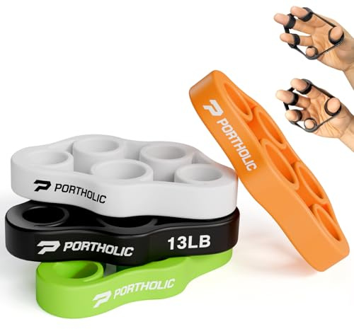 4 Pack Hand Exerciser Grip Strengthener, Finger Stretcher Hand Grip Resistance Bands Hand Strengthener Hand Strengthening Forearm Exerciser for Arthritis（Color)