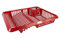 Optimal Products Large Plastic Dish Drainer Kitchen Rack Tidy Plate Cutlery Holder Sink Organiser UK (Red)