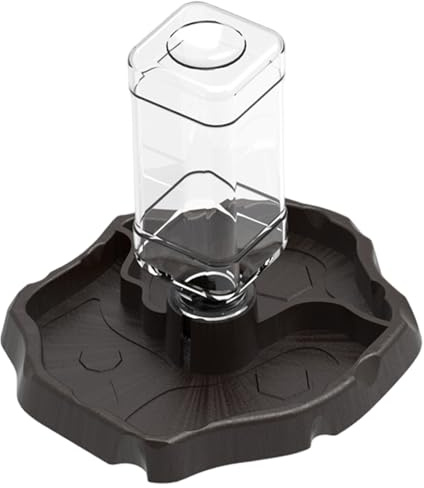 Trrymbbe Bol d'eau pour Reptiles avec Bouteille, mangeoire Automatique 2 en 1 en Plastique et Distributeur d'eau pour Tortues, lézard, Gecko, Serpent, Scorpion