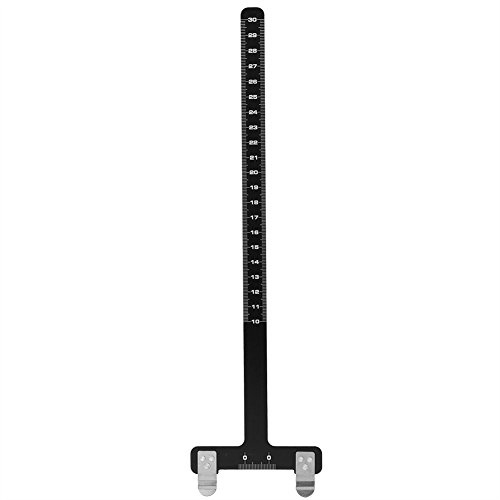 Generic Bågskytte Rostfritt Stål Linjal för Exakt Skytte, Höjdmätning Av Stag, för Användare Av Compound Recurve Båge, Svart 30 Cm (Svart)