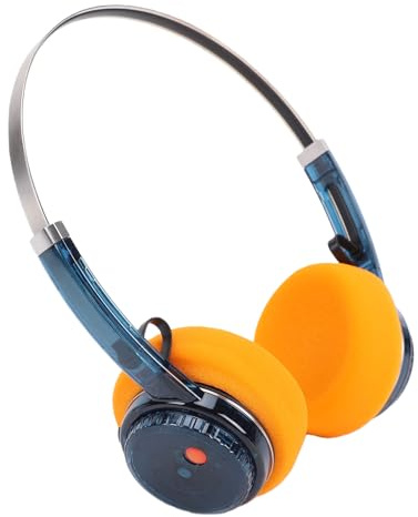 Plyisty Retro-Bluetooth-Kopfhörer, LDAC Hi-Res Audio, 20 Stunden Spielzeit, Verbindung mit Zwei Geräten, Integriertes Mikrofon, 40-mm-On-Ear-Kopfhörer Im Vintage-Stil der 90er Jahre (Transparentes