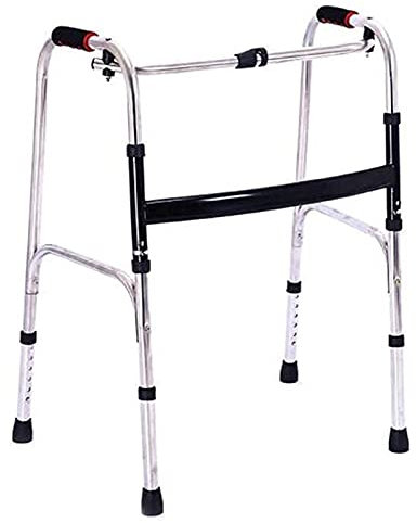 summerr Telaio da passeggio, camminatore pieghevole per anziani, camminatore medico adulto senza ruote, camminatore medico portatile con altezza regolabile