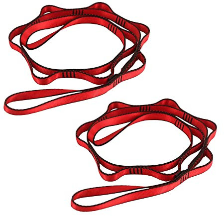 2pcs Daisy Chain, Verstellbare Nylon Strap, Yoga-Verlängerungsgurte (Rot)