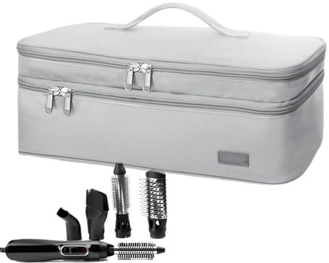 Hair Brush Storage, Double-Layer Travel Carrying Case, Curling Iron Travel Bag, Storage Bag, Heat-Resistant Storage Bag, Travel Bag for Hair Styling Tools, All Brand