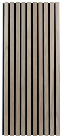 PROVISTON Panneaux acoustiques en bois - 120 x 60 cm - Panneaux muraux en chêne naturel 3D - Lamelles en MDF - Aspect bois - Fond en feutre