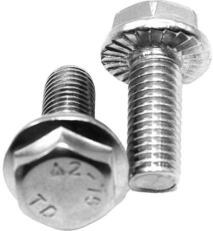 Sechskantschraube Flanschschraube Bundschraube Bolzen ähnl. DIN 6921 Vollgewinde mit Flansch und Sperrverzahnung Edelstahl A2 V2A M5/M6/M8/M10