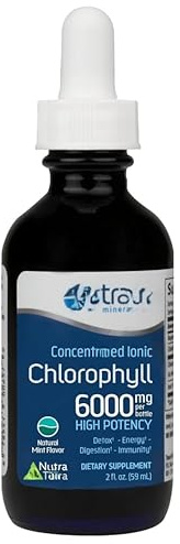 Concentrated Ionic Chlorophyll 6000 mg, Mint Flavour, 60 ml