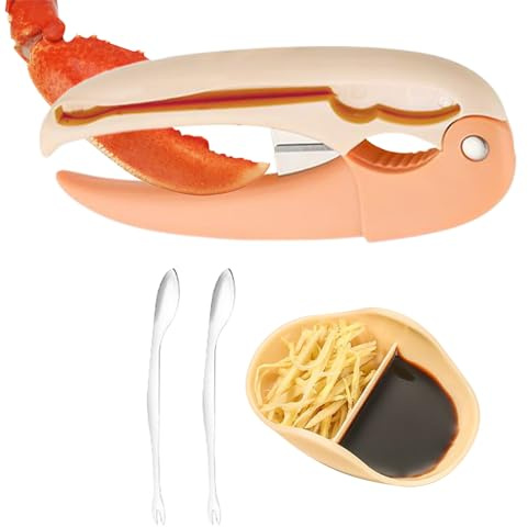 Kustimantu Werkzeug für Krabben – Krabbenknacker, Set mit Fleischgabel für Hummerzangen | für Familienmahlzeiten, Picknick, Restaurant, Abend, Festive