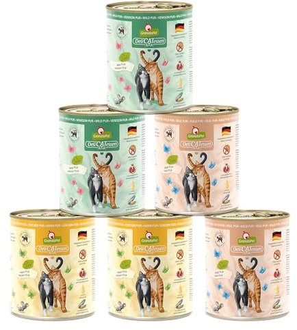 GranataPet Delicatessen Multipack 2 PUR, 1-pack (1 x 4,8 kg), våtfoder för katter, kattmat för gourmeter, foder utan spannmål och utan sockertillsatser
