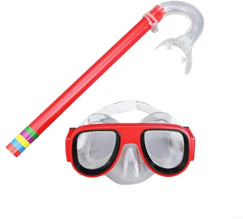 CashMuch Lunettes de natation pour enfants, plongée avec tuba, tube de respiration, natation, sports nautiques, masque de plongée pour garçons et filles