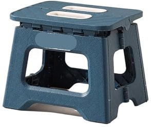 Generico Sgabello pieghevole for bagno, design antiscivolo, compatto, for camera da letto, cucina, sedia pesca all'aperto(Blue)