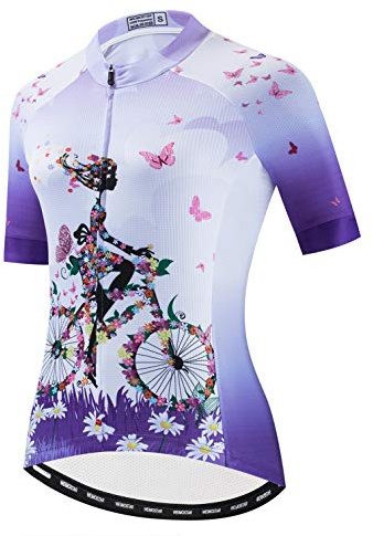 Maillot de Cyclisme pour Femme Chemise Respirante Vêtements de Montagne Haut de vélo VTT Maillot de Route Manches Courtes