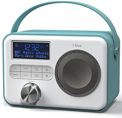 DAB Radio Portable, Bluetooth Speaker, DAB Plus/DAB Radio, FM Radio, Mains Powered or Battery Powered, Portable Bluetooth Speaker, USB Charging for 10 Hours Playback