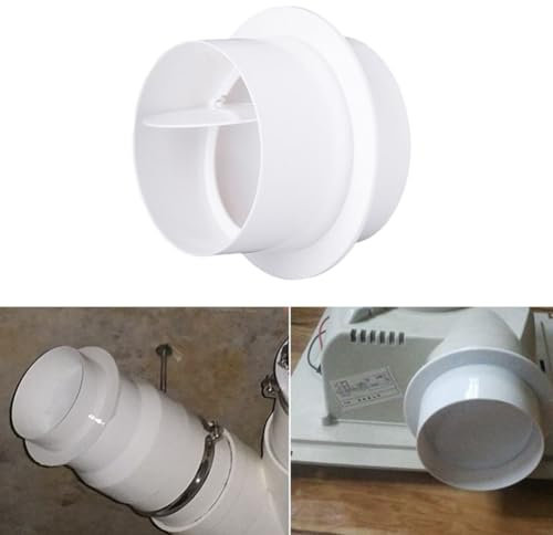 DAZZLEEX Clapet anti-retour 80 mm/100 mm/110 mm/120 mm/150 mm/200 mm pour volet de ventilation (80 mm)