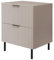 3E 3xE living.com Badezimmerschrank, Kaschmir + schwarzer Griff, 60 x 77 x 46 cm