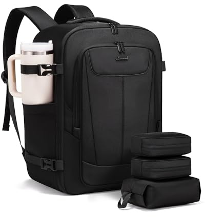LOVEVOOK Handbagage ryggsäck flygplan, reseryggsäck män vattentät laptop resa ryggsäck resa affärsresa affärsliv vandring helg